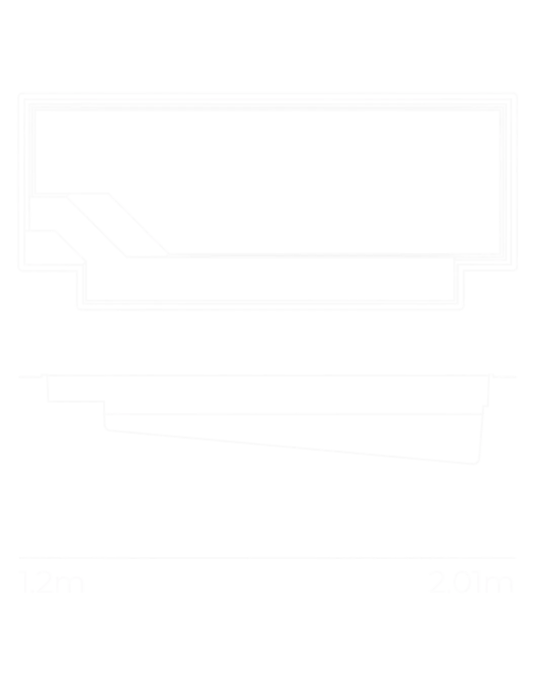 Sapphire 10m pool shape diagram