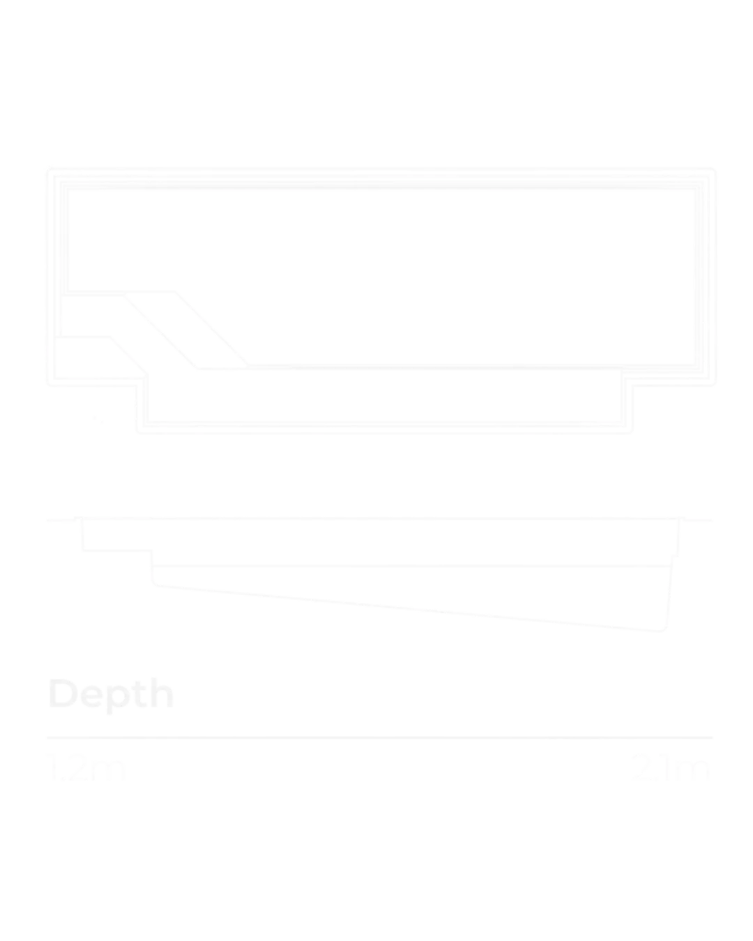 Sapphire 11m pool shape diagram
