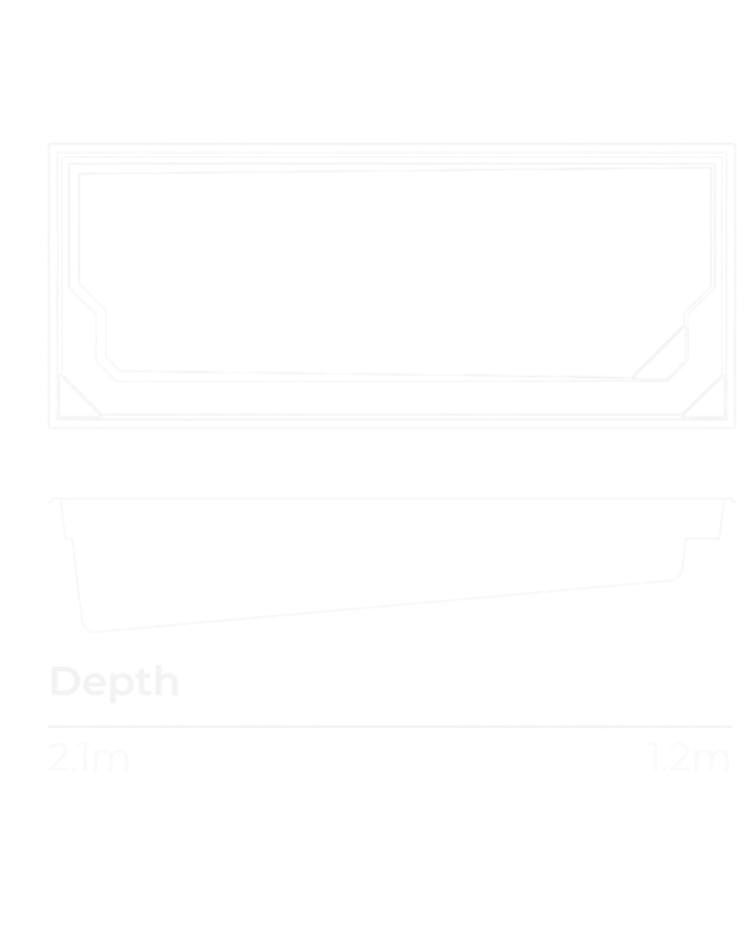 Diamond 11m pool shape diagram