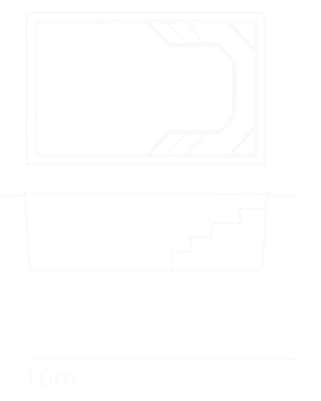 Plunge 5.2m pool shape diagram