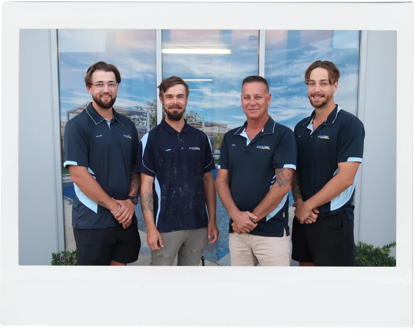 The Aquatime Pools construction team