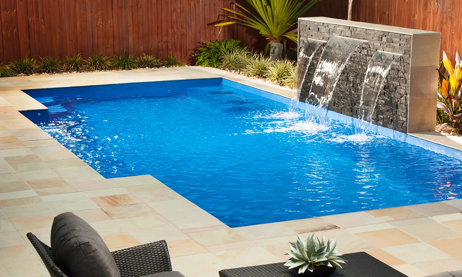Ambassador 6.4m fibreglass pool by Aquatime Pools