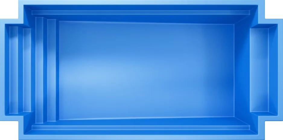 Classic 7.5m pool shape diagram