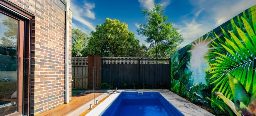 Masterbuilt Davinci pool in a landscaped Queensland backyard