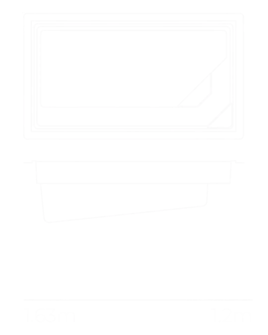 Emerald 5.2m pool shape diagram