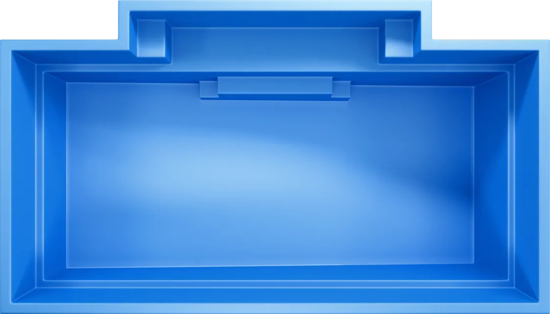 Heritage 7.0m pool shape diagram