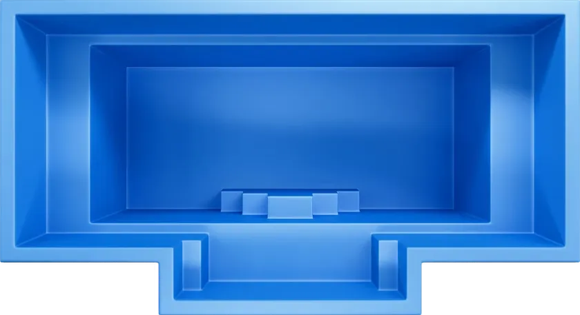 Nirvana 6.5m pool shape diagram