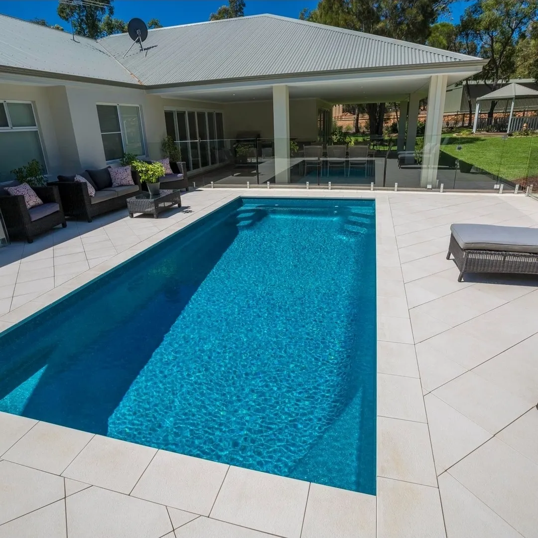 Platinum 7.4m fibreglass pool by Aquatime Pools