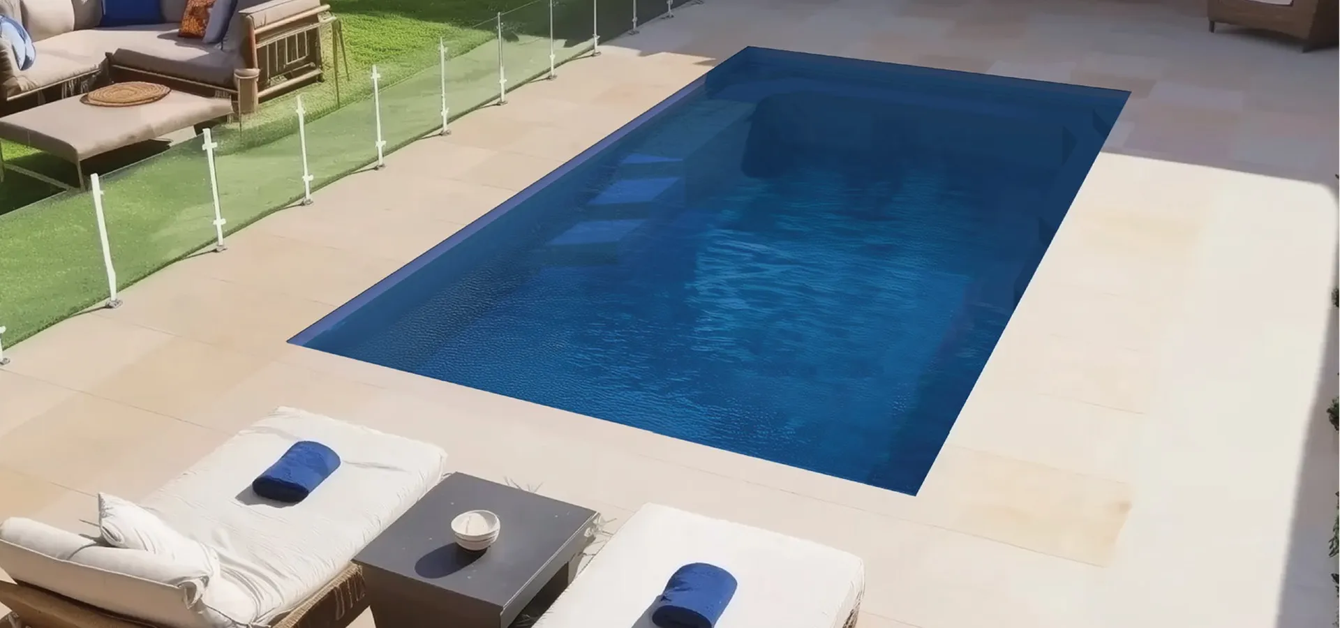 Plunge 4m fibreglass pool by Aquatime Pools