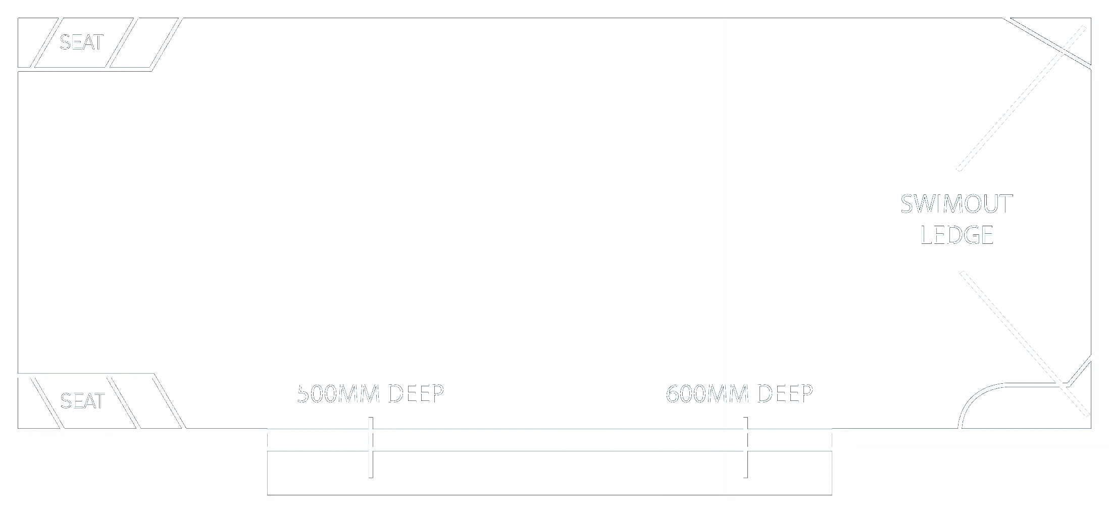 President 9.4m pool shape diagram