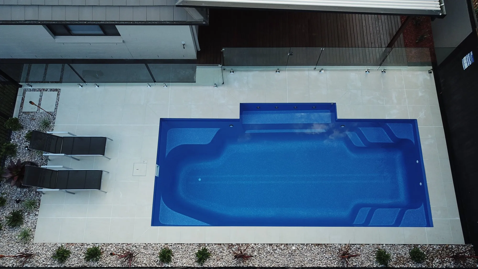 Senator 7.4m fibreglass pool by Aquatime Pools