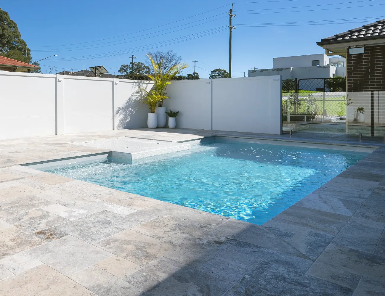 Serenity 9.5m fibreglass pool by Aquatime Pools
